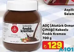 ATATÜRK ORMAN ÇİFTLİĞİ KAKAOLU FINDIK KREMASI 700 G